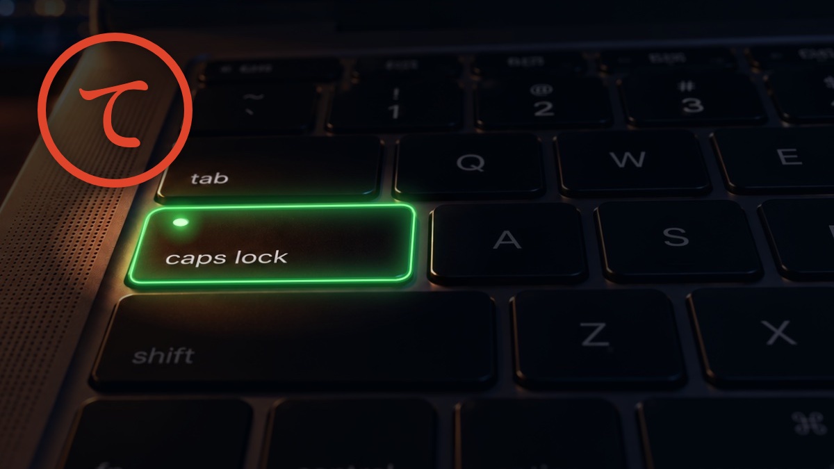 TETSUYA — a glowing Caps Lock key